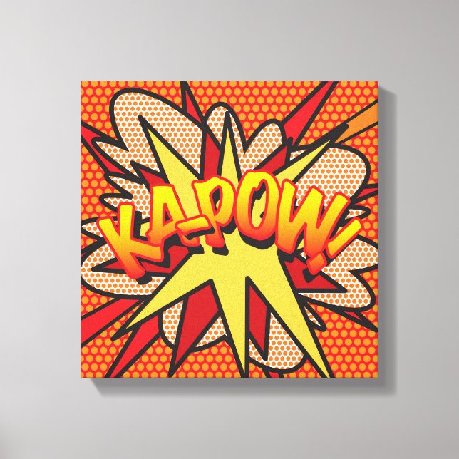 KA-POW Fun Modernes Comic Pop Kunst, Dichtung und  Leinwanddruck (Vorderseite)