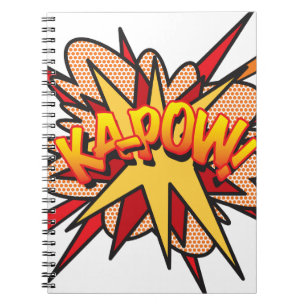KA-POW Fun Retro Comic Pop Kunst, Dichtung und Mus Notizblock