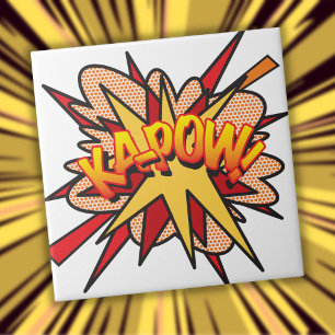 KA-POW Lustige Retro-Comic- Pop-Art Fliese
