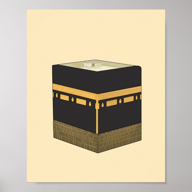 Kaaba - ا ل ك ع ة - die Kaabah Hand Drawn Poster (Vorne)
