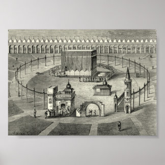 Kaaba, Mekka, 19. Jahrhundert Poster
