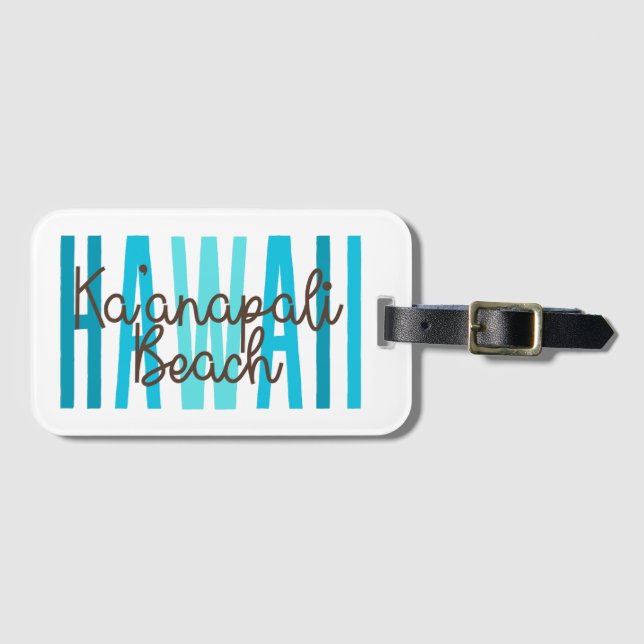 Ka'anapali Beach Hawaii (Ozean) Gepäckanhänger (Vorderseite (Horizontal))