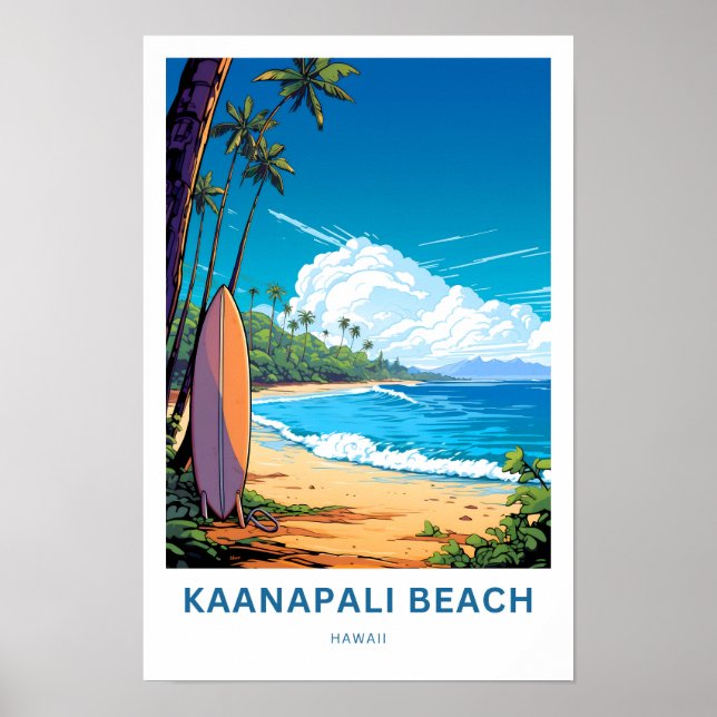 Kaanapali Beach Hawaii Reisen Print Poster (Vorne)