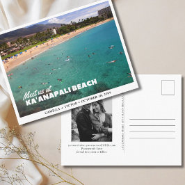 Ka'anapali Beach Wedding Save the Date Postcard Postkarte
