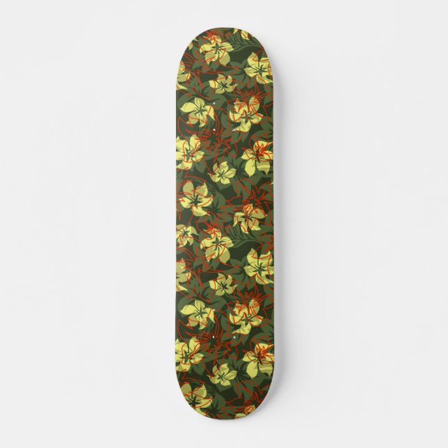 Kaanapali Camouflage Hawaiian Skateboard (Vorne)
