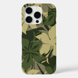 Kaanapali Camouflage Hawaiianischer Hibiskus Olive iPhone 16 Pro Hülle