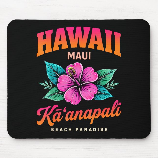 Kaanapali Hawaii Strand Paradies Sommer Insel Mousepad (Vorne)