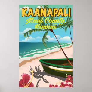 Kaanapali Maui Landkreis Hawaii Reiseposter Poster