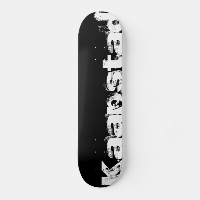 Kaapstad Cool Urban Style In Worn Black And White Skateboard (Vorderseite)