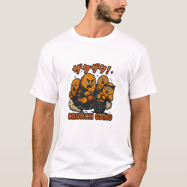 Kaarage Crunch Gang – Kawaii Street Snack T-Shirt (Vorderseite)