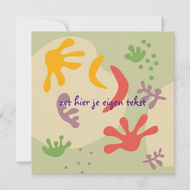 kaart bedankt met abstracte bloem  dankeskarte (Vorderseite)