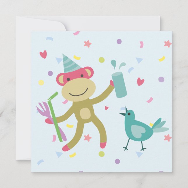 kaart felicitatie aapje karte (Vorderseite)