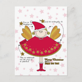 Kaart kerstengeltje knutselen DIY Postkarte