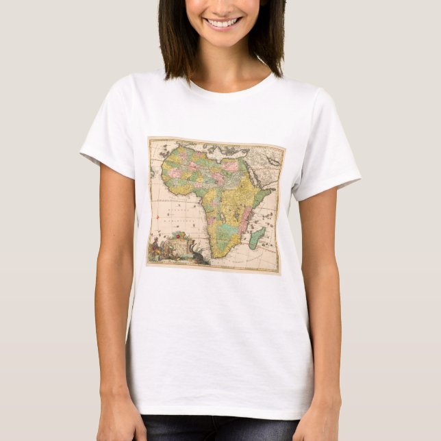 Kaart van Afrika (ca. 1690) von Carel Allard. T-Shirt (Vorderseite)