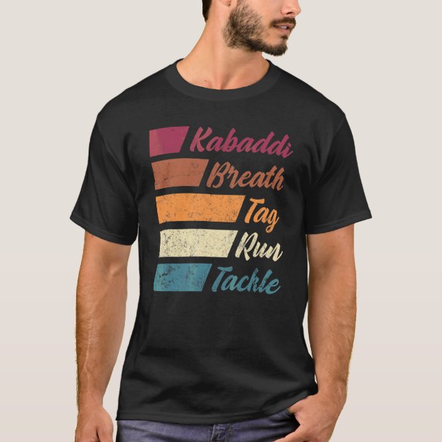 Kabaddi Indian Sports Kabaddi Atempfel Tackl T-Shirt (Vorderseite)