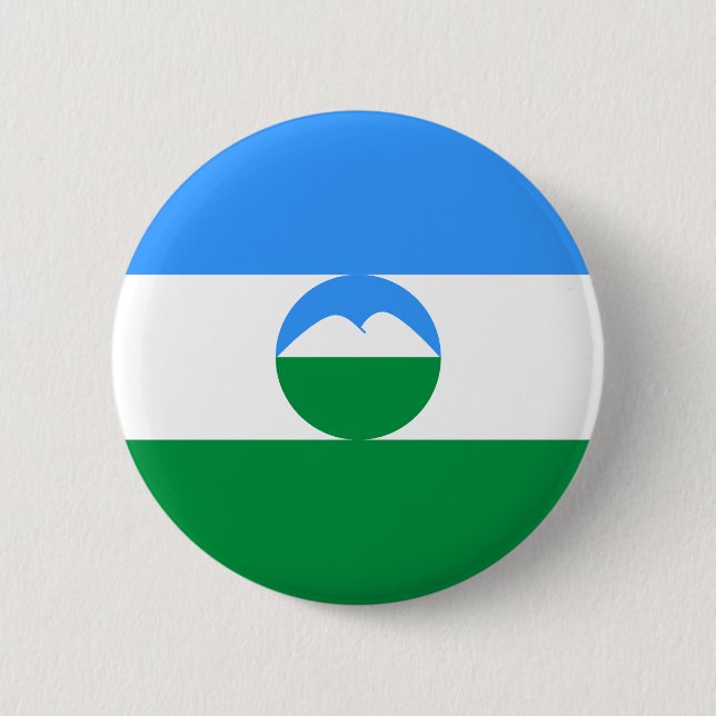 Kabardino Balkaria Fahne Button (Vorderseite)