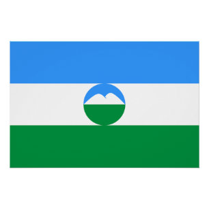 Kabardino Balkaria Fahne Poster