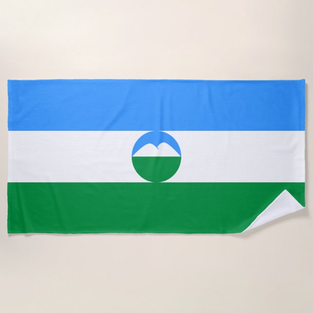 Kabardino Balkaria Fahne Strandtuch (Vorderseite)