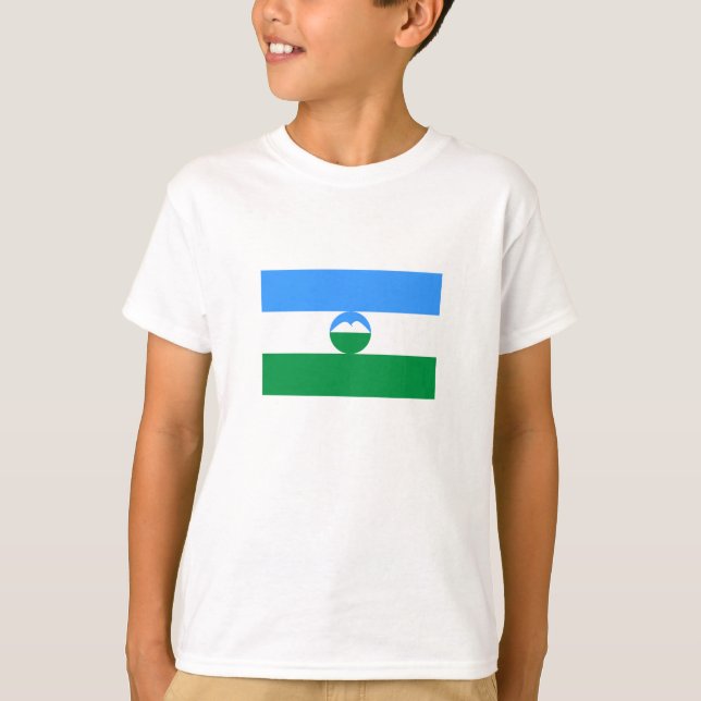 Kabardino Balkaria Fahne T-Shirt (Vorderseite)