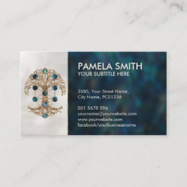 Kabbalah Der Baum des Lebens Abalone und Gold Visitenkarte