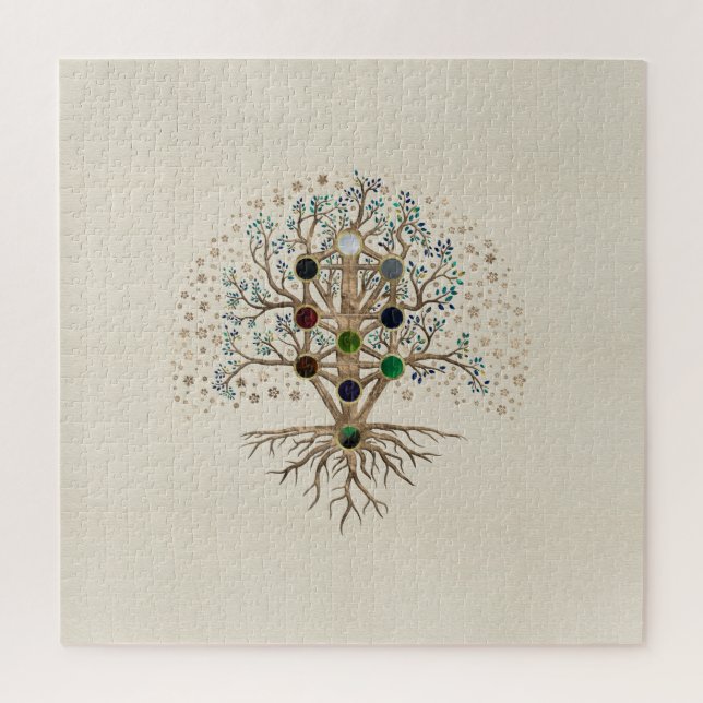 Kabbalah Der Baum des Lebens auf der Leinwand Puzzle (Vertikal)