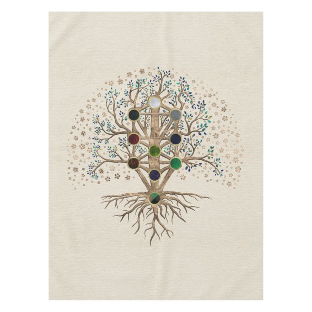 Kabbalah Der Baum des Lebens auf der Leinwand Tischdecke (Vorderseite)