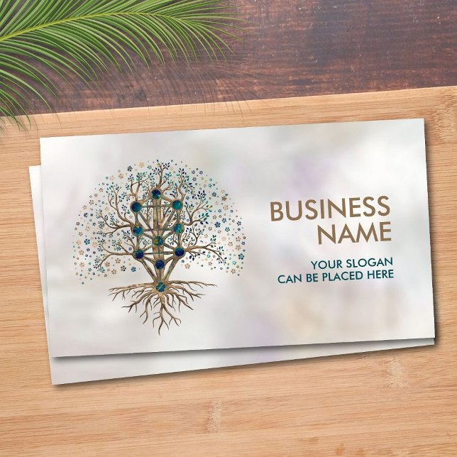 Kabbalah Der Baum des Lebens Marmor und Gold Visitenkarte (Von Creator hochgeladen)