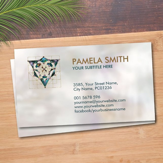 Kabbalah Der Baum des Lebens Marmor und Gold Visitenkarte (Von Creator hochgeladen)