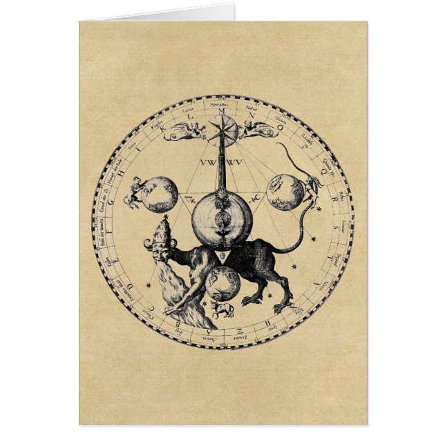 Kabbalah Mandala Grußkarte (Vorne)