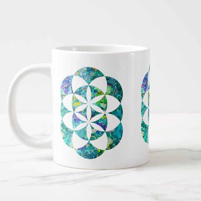 Kabbalah Tree of Life Jumbo-Tasse (Links)