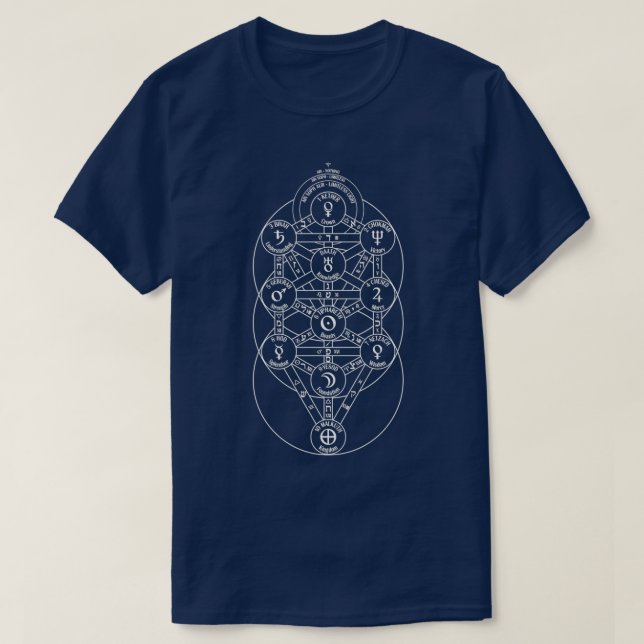Kabbalistischer Lebensbaum T-Shirt (Design vorne)