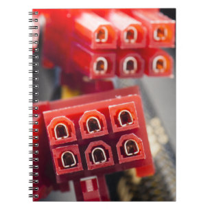 Kabelanschluss eines Computers Notizblock