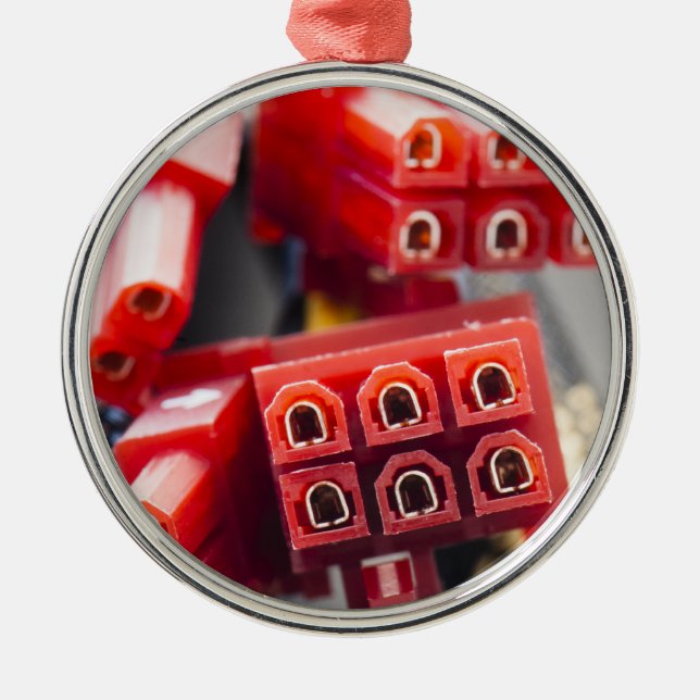 Kabelanschluss eines Computers Ornament Aus Metall (Vorne)