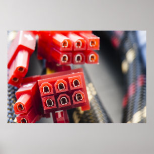 Kabelanschluss eines Computers Poster