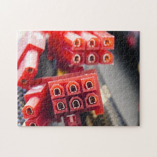 Kabelanschluss eines Computers Puzzle (Horizontal)