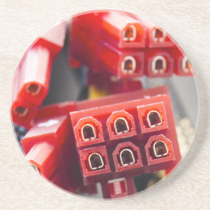 Kabelanschluss eines Computers Sandstein Untersetzer