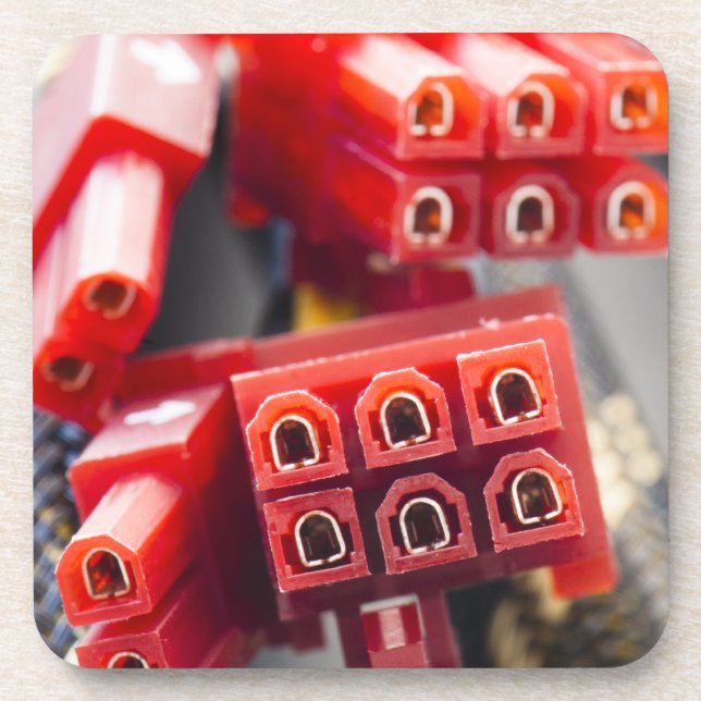 Kabelanschluss eines Computers Untersetzer (Vorderseite)