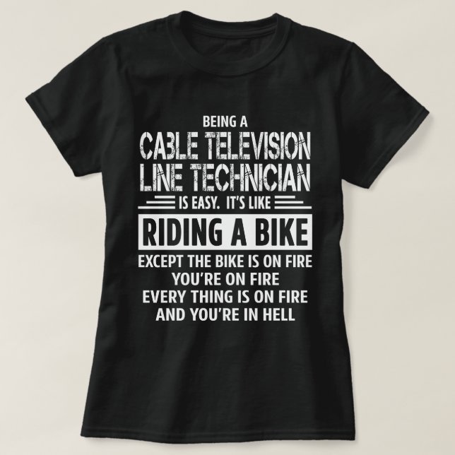 Kabelfernsehnetztechniker T-Shirt (Design vorne)