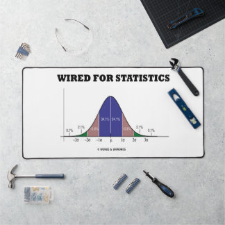 Kabelgebunden für Statistik-Statistiken Bell-Curve Schreibtischunterlage