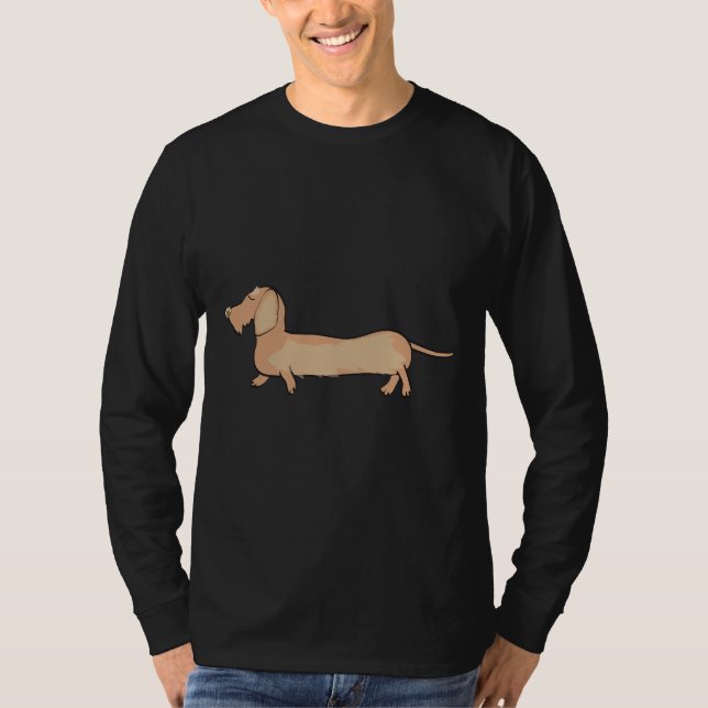 Kabelgebundene Dackel T-Shirt (Vorderseite)