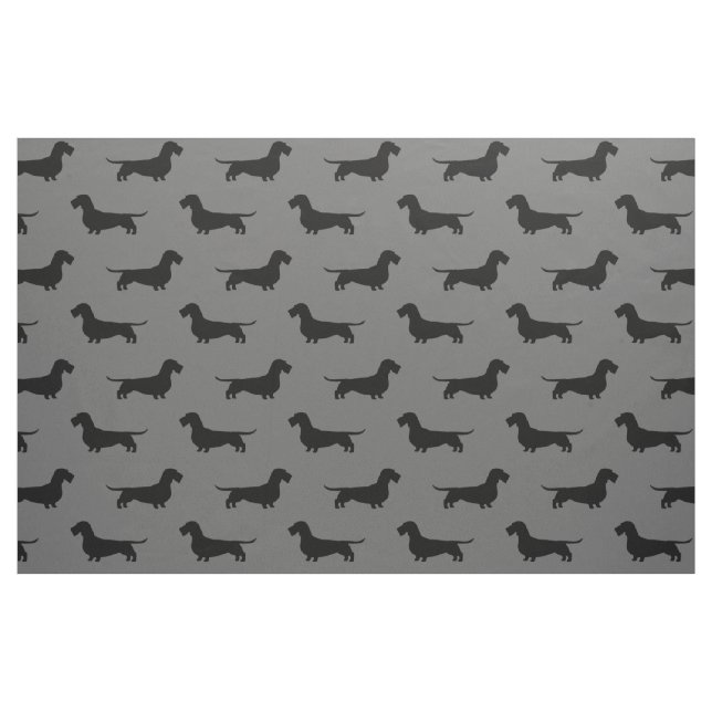 Kabelhaarige Dackel Hunde-Silhouetten-Muster Stoff (Fat Quarter (45,7 x 55,9 cm))