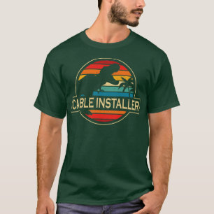 Kabelinstallationsprogramm Dinosaurier T-Shirt