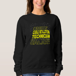 Kabelinstallationstechniker Cool Galaxy Job Sweatshirt