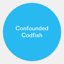 Kabeljauaufkleber Runder Aufkleber