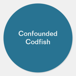 Kabeljauaufkleber Runder Aufkleber