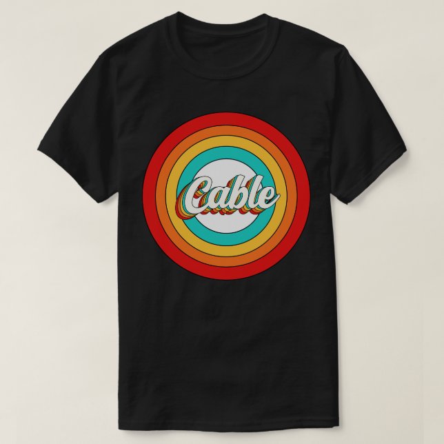 Kabelname Shirt Vintager Kabelkreis (Design vorne)