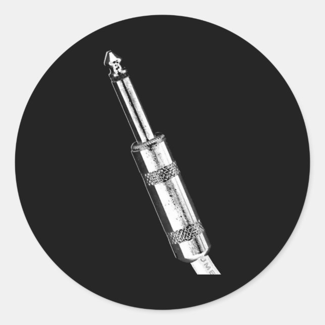 Kabelstecker Runder Aufkleber (Vorderseite)