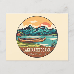 Kabetogama-Minnesota-See Hochseefischen Emblem Postkarte