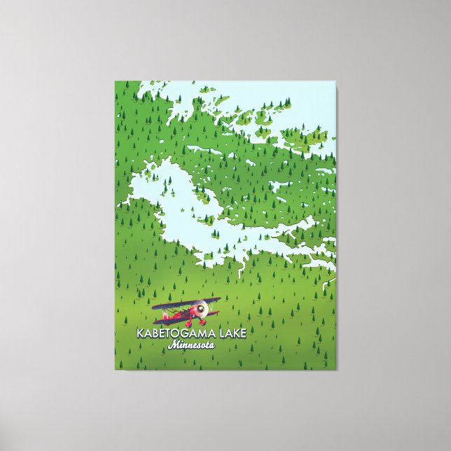 Kabetogama See, Minnesota, USA Reiseplan. Leinwanddruck (Vorderseite)