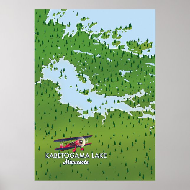 Kabetogama See, Minnesota, USA Reiseplan. Poster (Vorne)